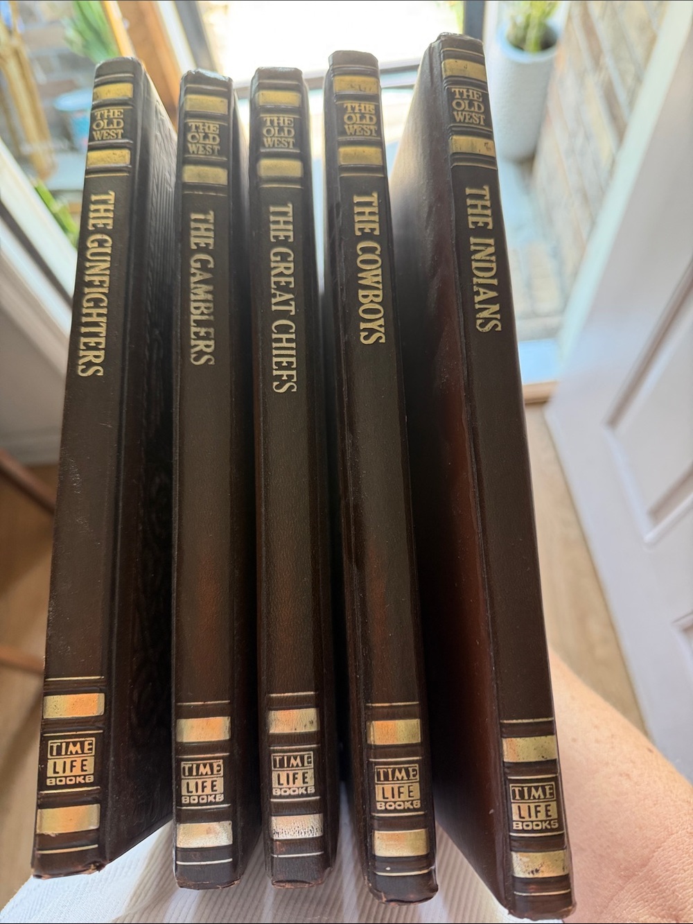 Time Life The Old West Leatherbound Book Set - Brown with Gold Accents